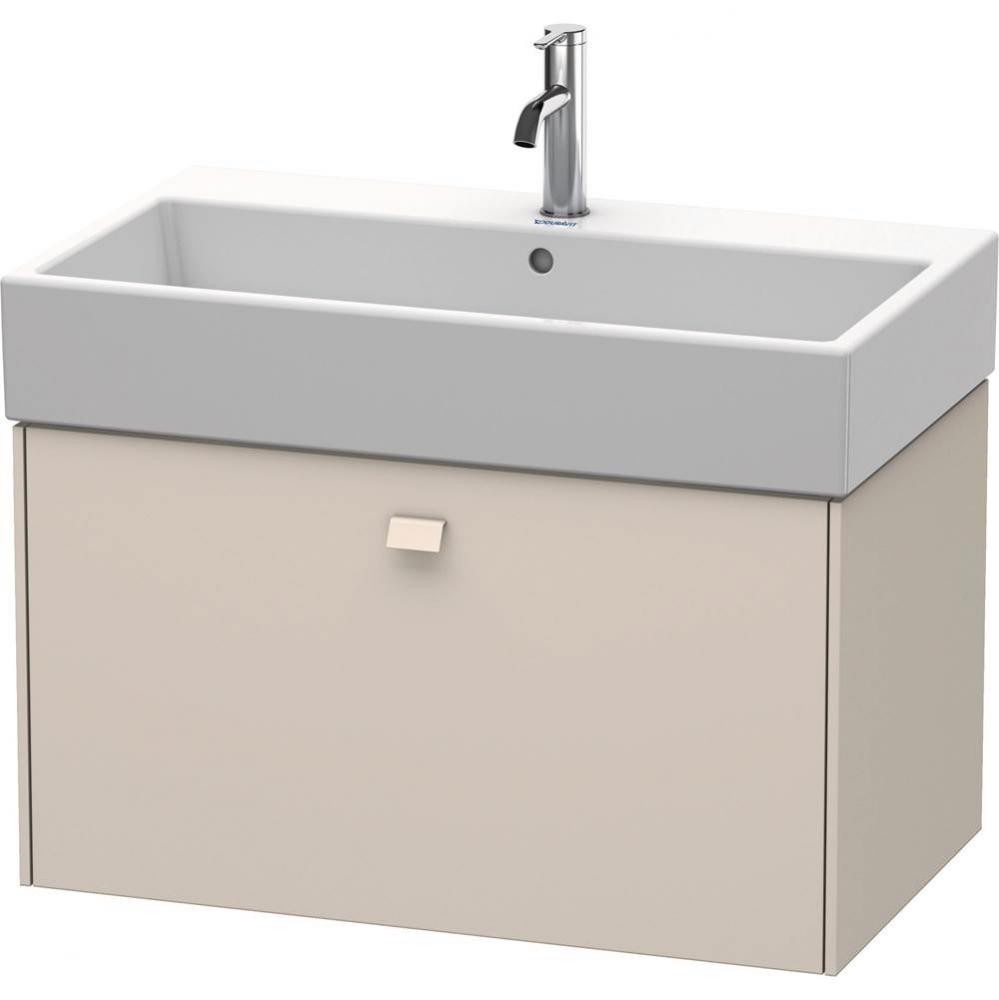Brioso One Drawer Wall-Mount Vanity Unit Taupe