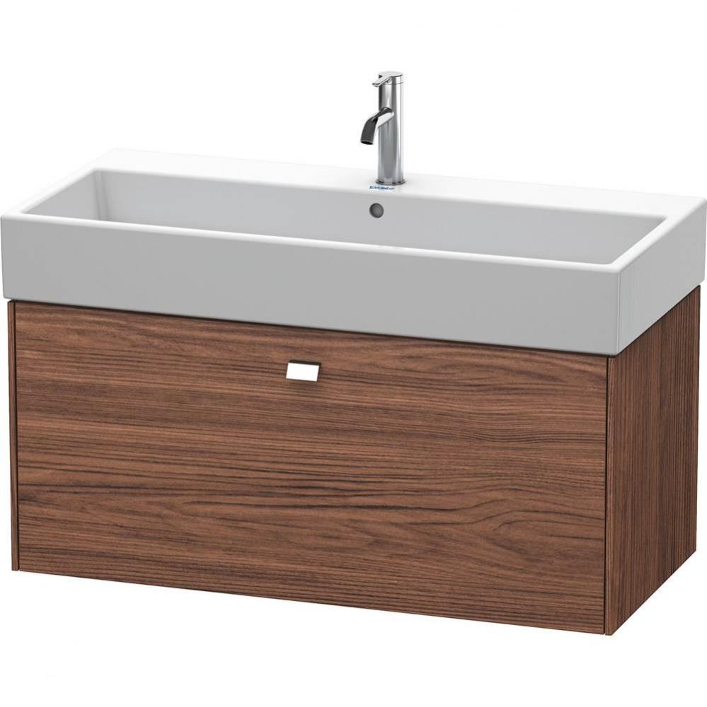 Brioso One Drawer Wall-Mount Vanity Unit Walnut Dark