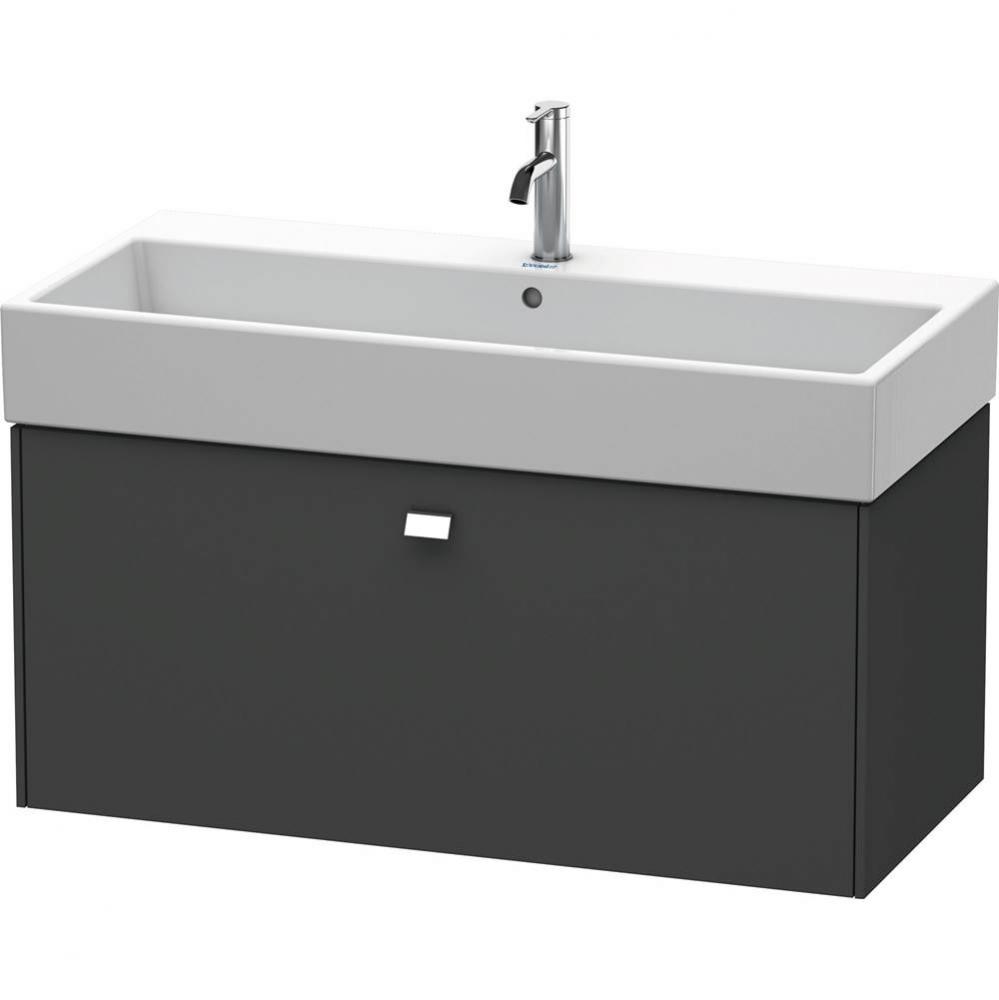 Brioso One Drawer Wall-Mount Vanity Unit Graphite