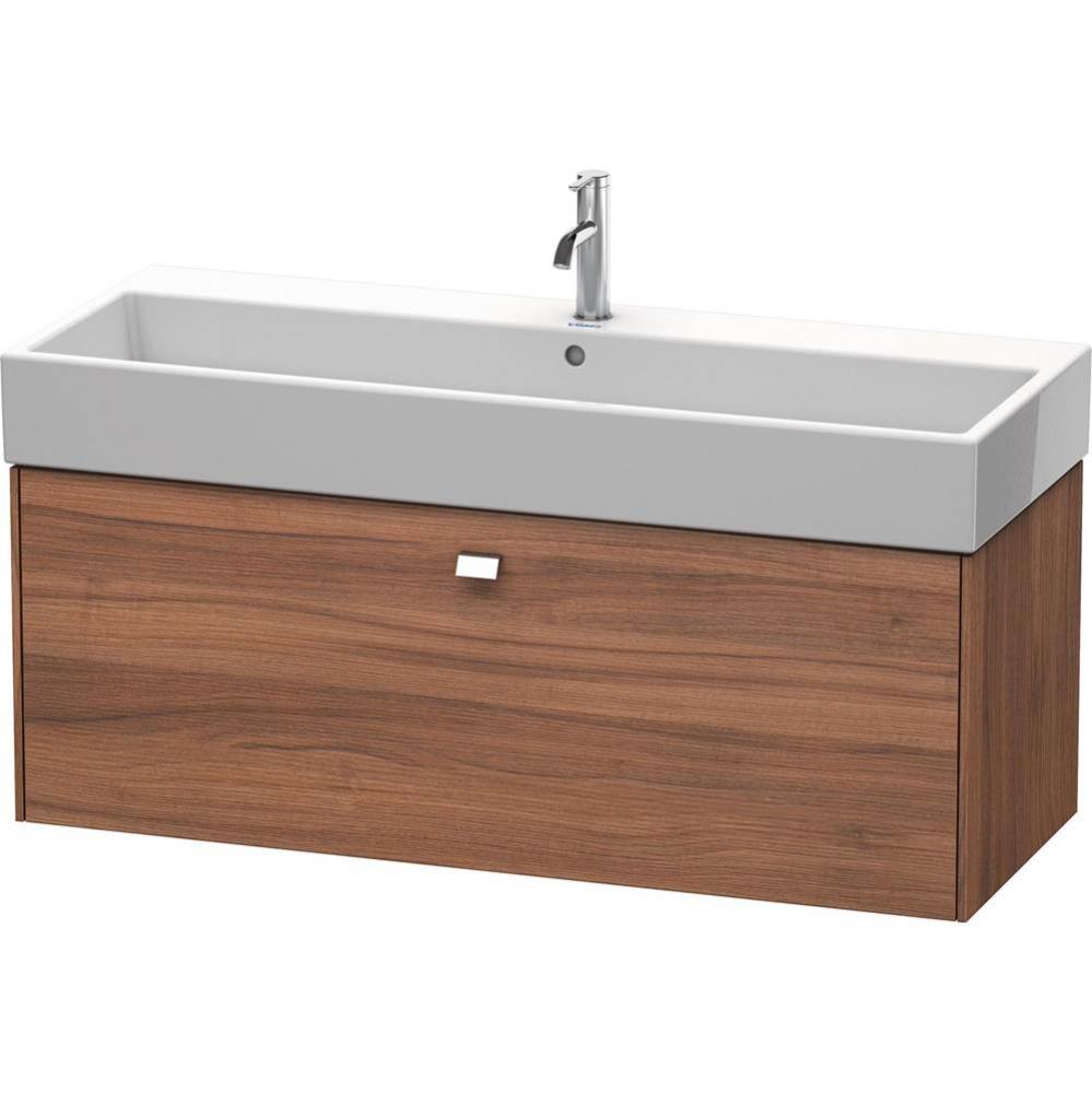 Brioso One Drawer Wall-Mount Vanity Unit Walnut