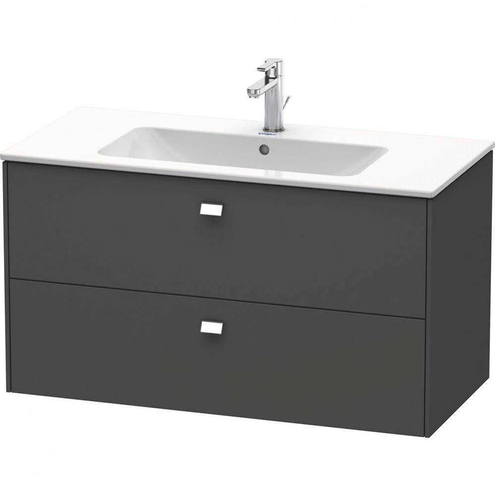 Brioso Two Drawer Wall-Mount Vanity Unit Graphite