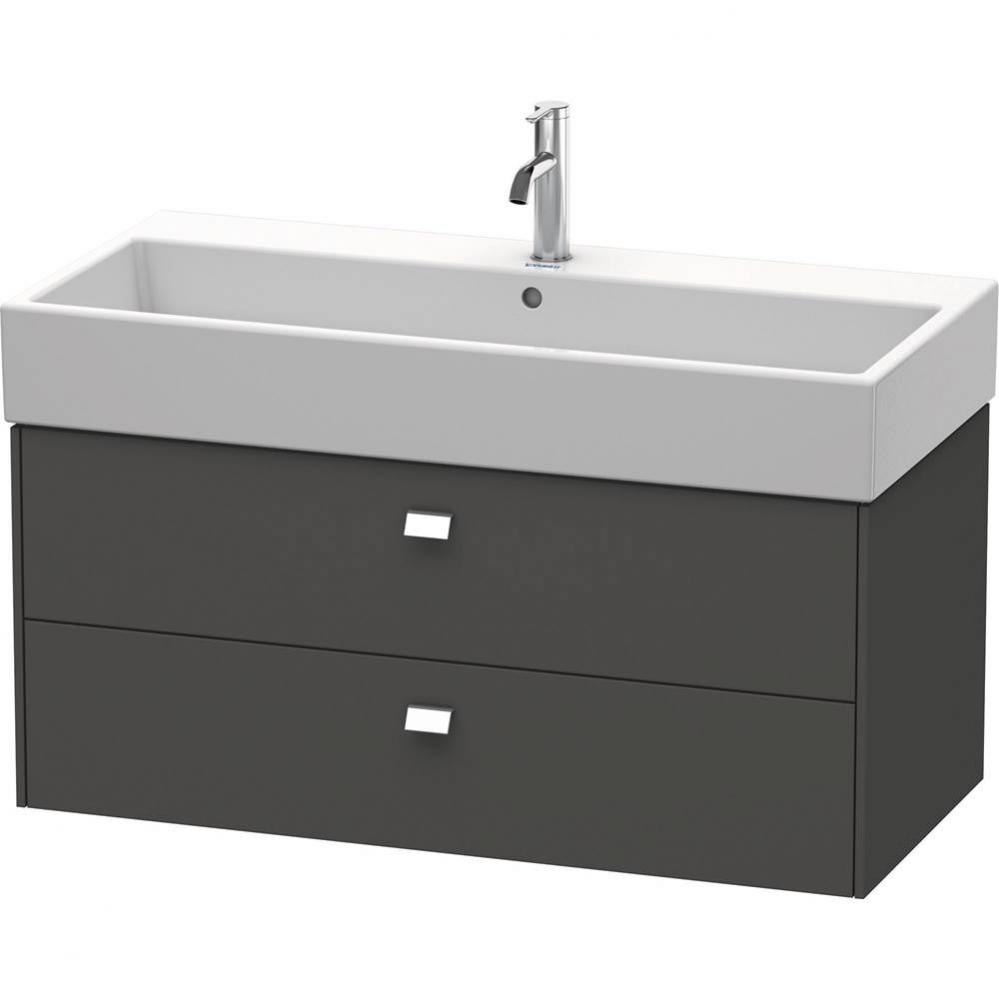 Brioso Two Drawer Wall-Mount Vanity Unit Graphite