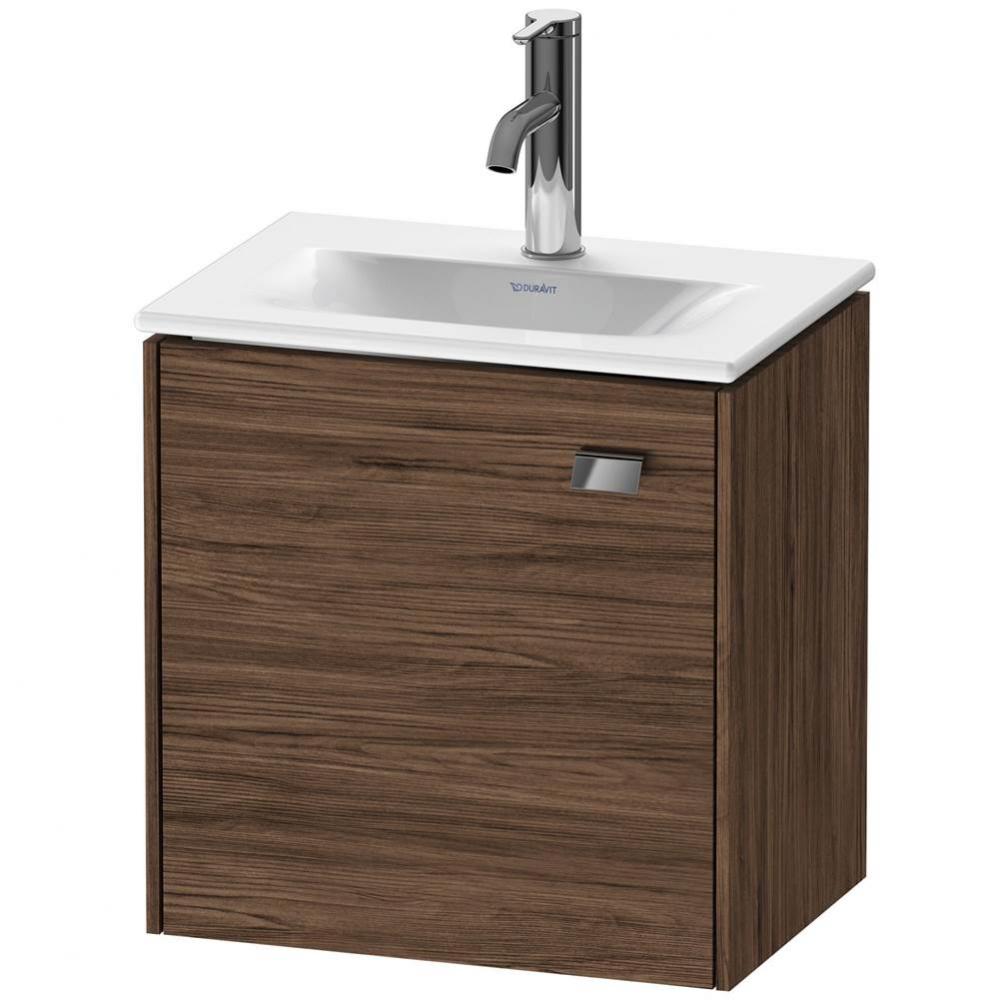 Brioso One Door Wall-Mount Vanity Unit Walnut Dark