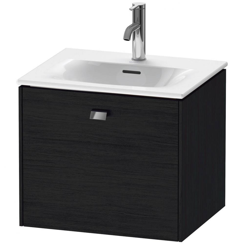 Brioso One Drawer Wall-Mount Vanity Unit Oak Black