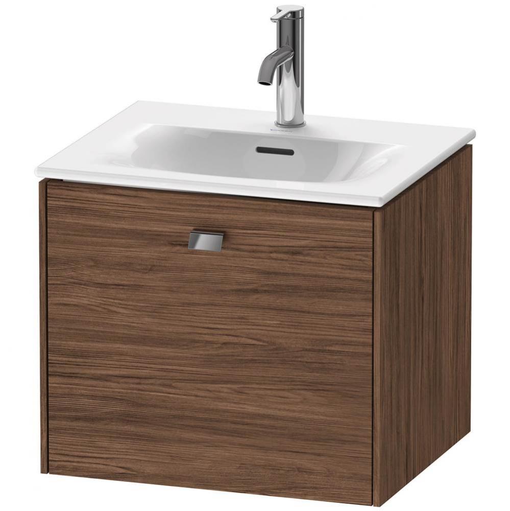 Brioso One Drawer Wall-Mount Vanity Unit Walnut Dark