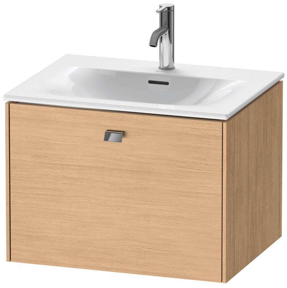 Brioso One Drawer Wall-Mount Vanity Unit Natural Oak