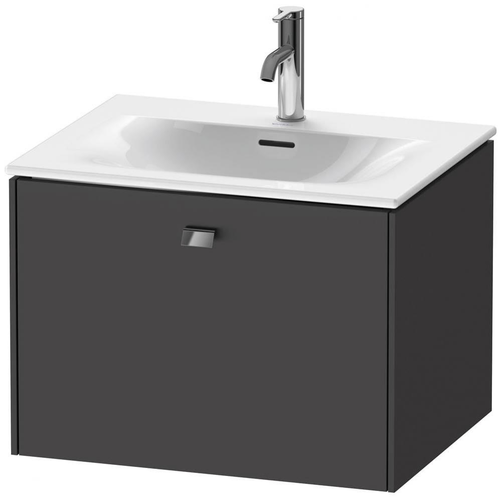 Brioso One Drawer Wall-Mount Vanity Unit Graphite