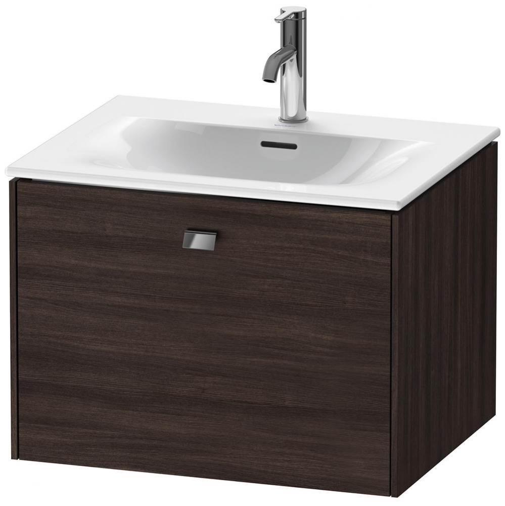 Duravit Brioso One Drawer Wall-Mount Vanity Unit Chestnut Dark