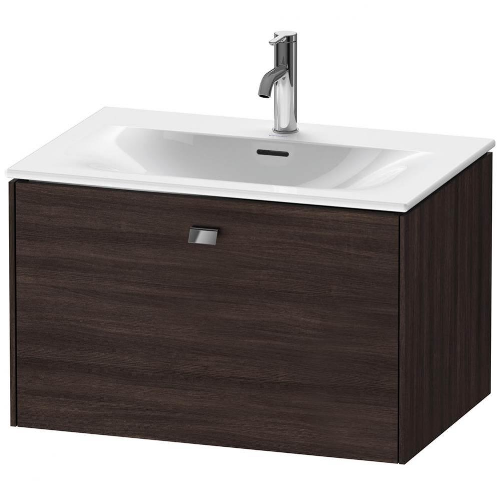 Duravit Brioso One Drawer Wall-Mount Vanity Unit Chestnut Dark