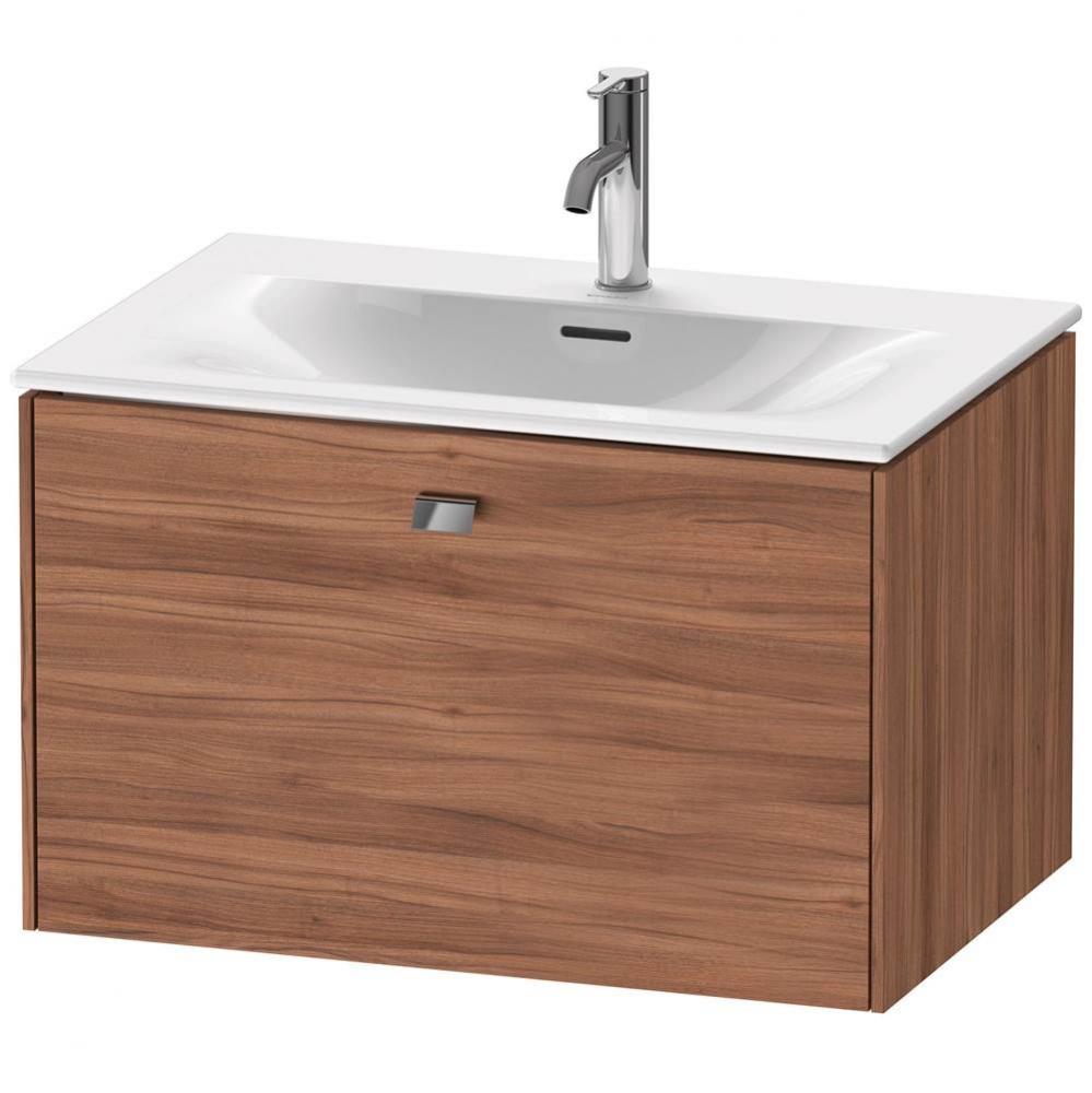 Brioso One Drawer Wall-Mount Vanity Unit Walnut