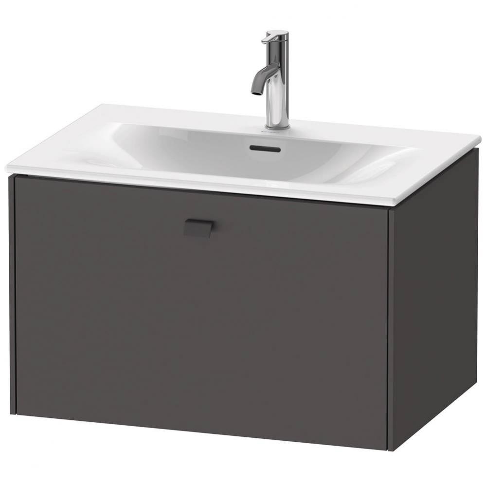 Brioso One Drawer Wall-Mount Vanity Unit Graphite