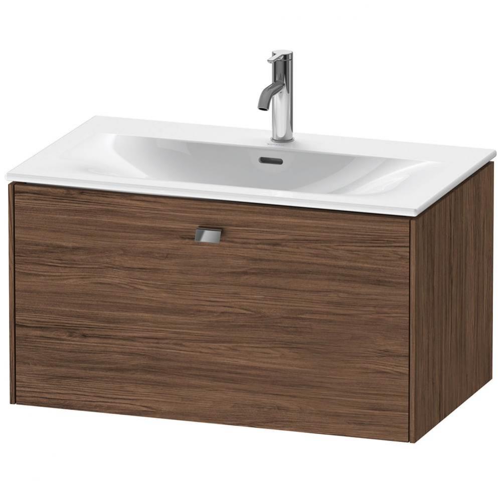Brioso One Drawer Wall-Mount Vanity Unit Walnut Dark