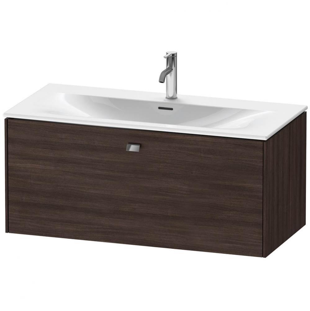 Duravit Brioso One Drawer Wall-Mount Vanity Unit Chestnut Dark