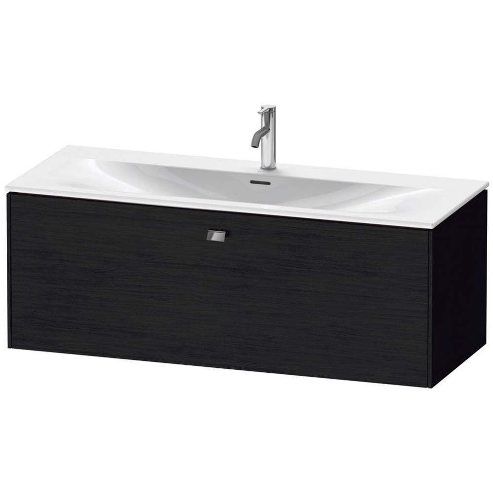 Brioso One Drawer Wall-Mount Vanity Unit Oak Black