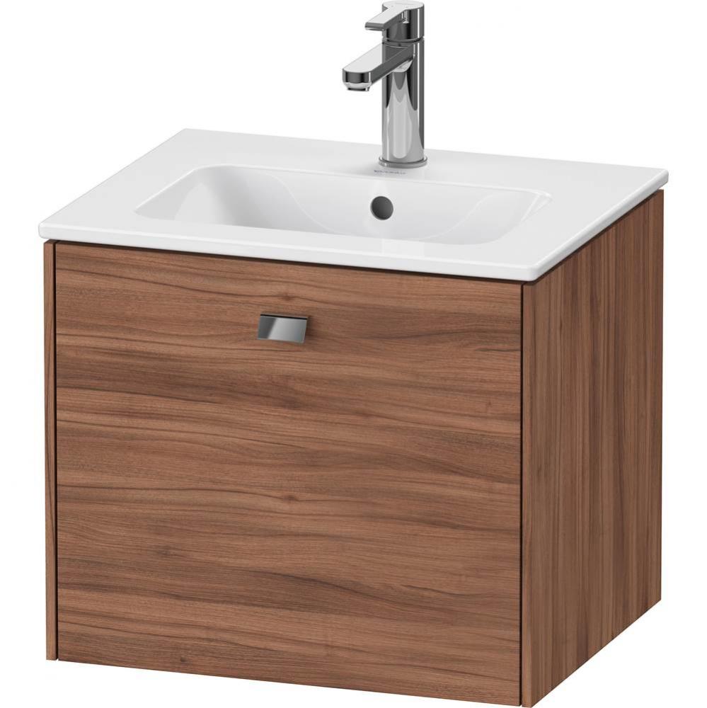 Brioso One Drawer Wall-Mount Vanity Unit Walnut