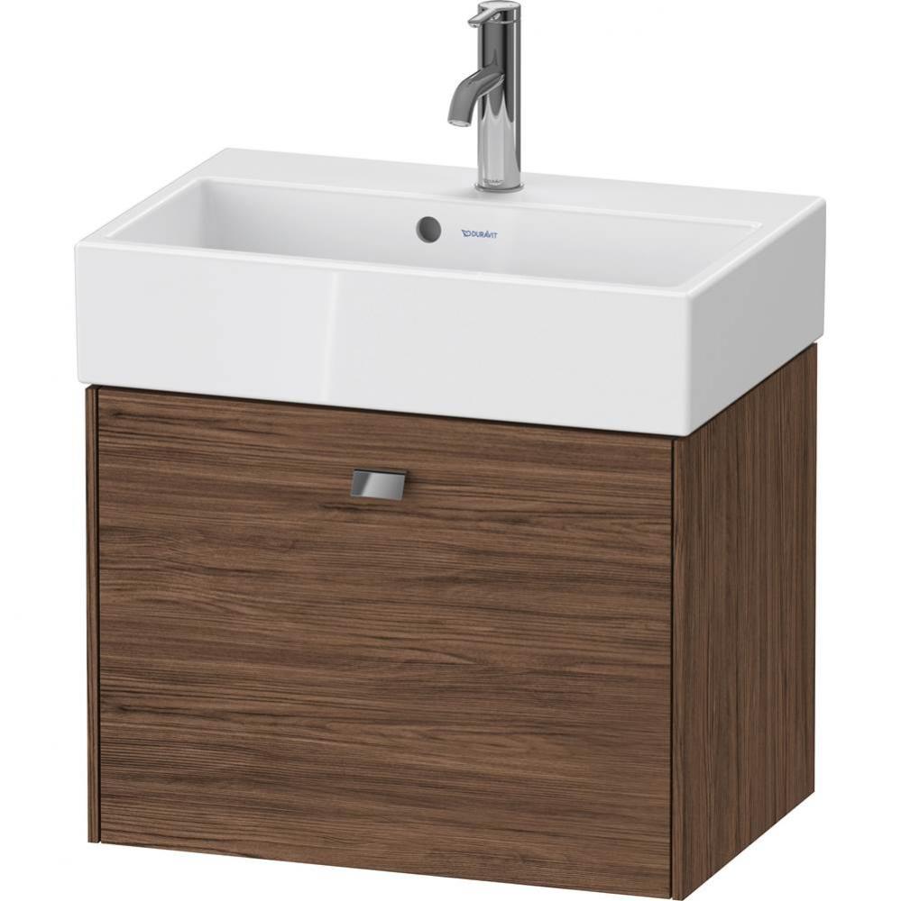 Brioso One Drawer Wall-Mount Vanity Unit Walnut Dark