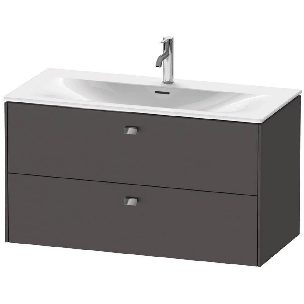 Brioso Two Drawer Wall-Mount Vanity Unit Graphite