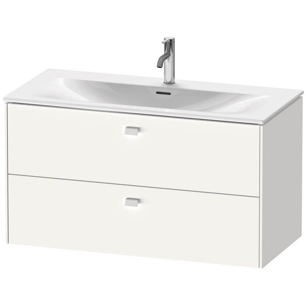 Brioso Two Drawer Wall-Mount Vanity Unit White