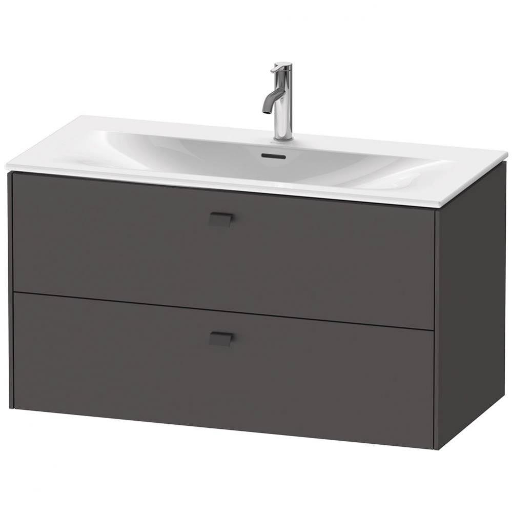 Brioso Two Drawer Wall-Mount Vanity Unit Graphite