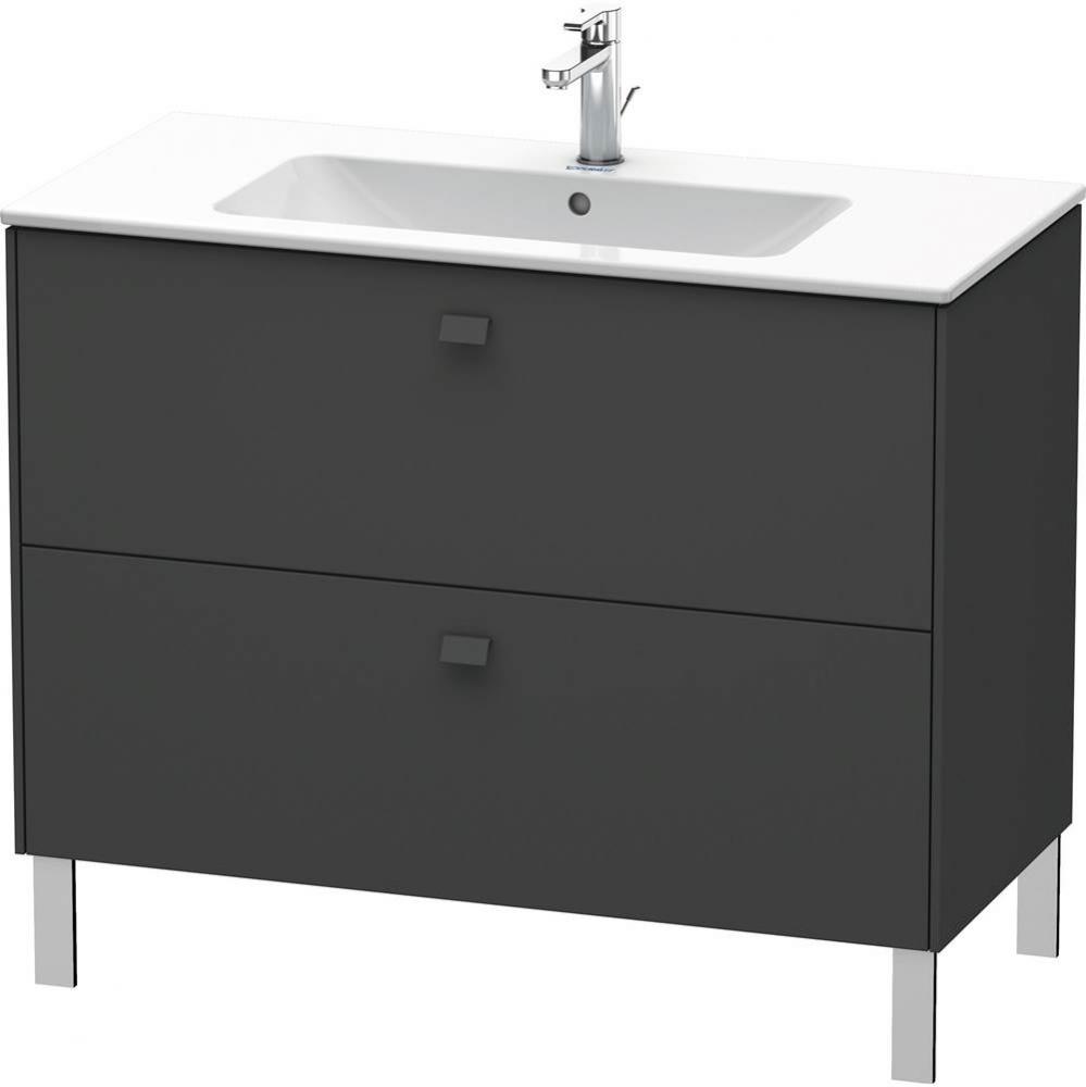 Duravit Brioso 40 1/8'' Wall Mount Two Drawer Single Vanity Cabinet in Matte Graphite, S