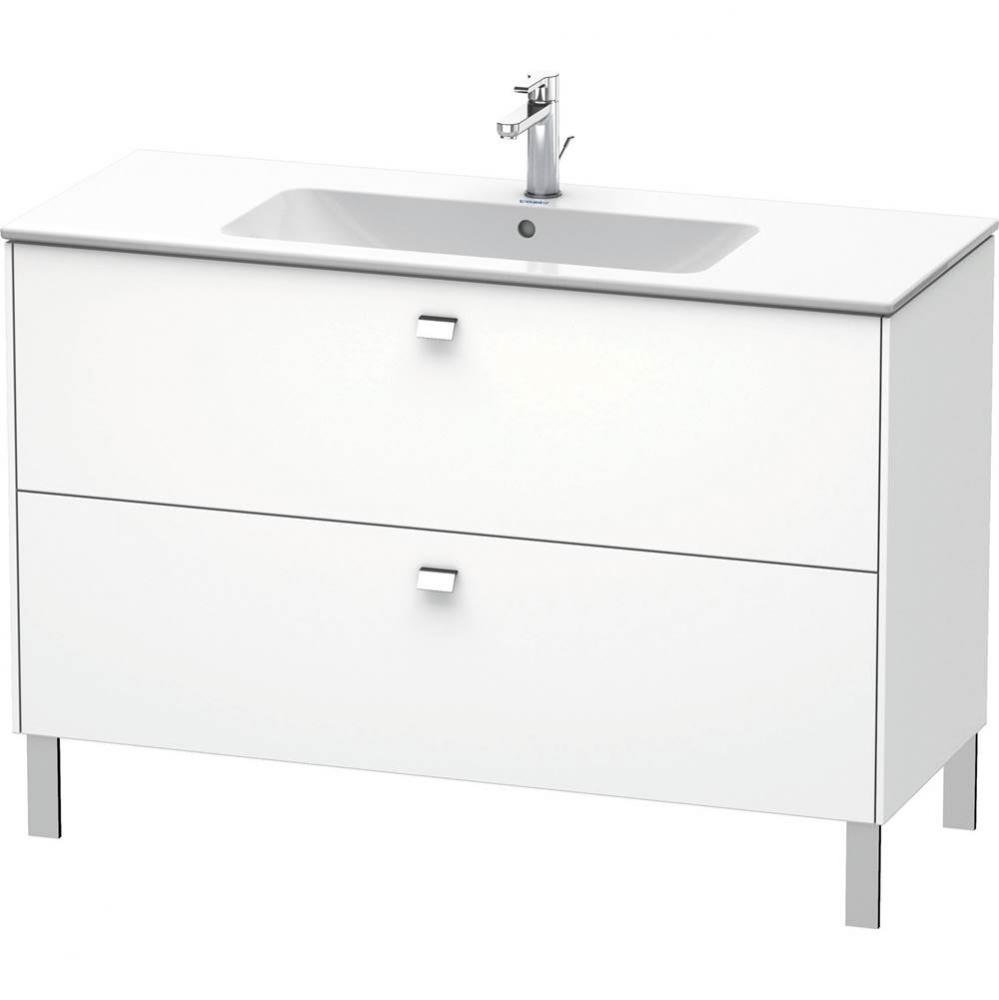 Duravit Brioso 48'' Wall Mount Two Drawer Single Vanity Cabinet in Matte White, Sink Sol