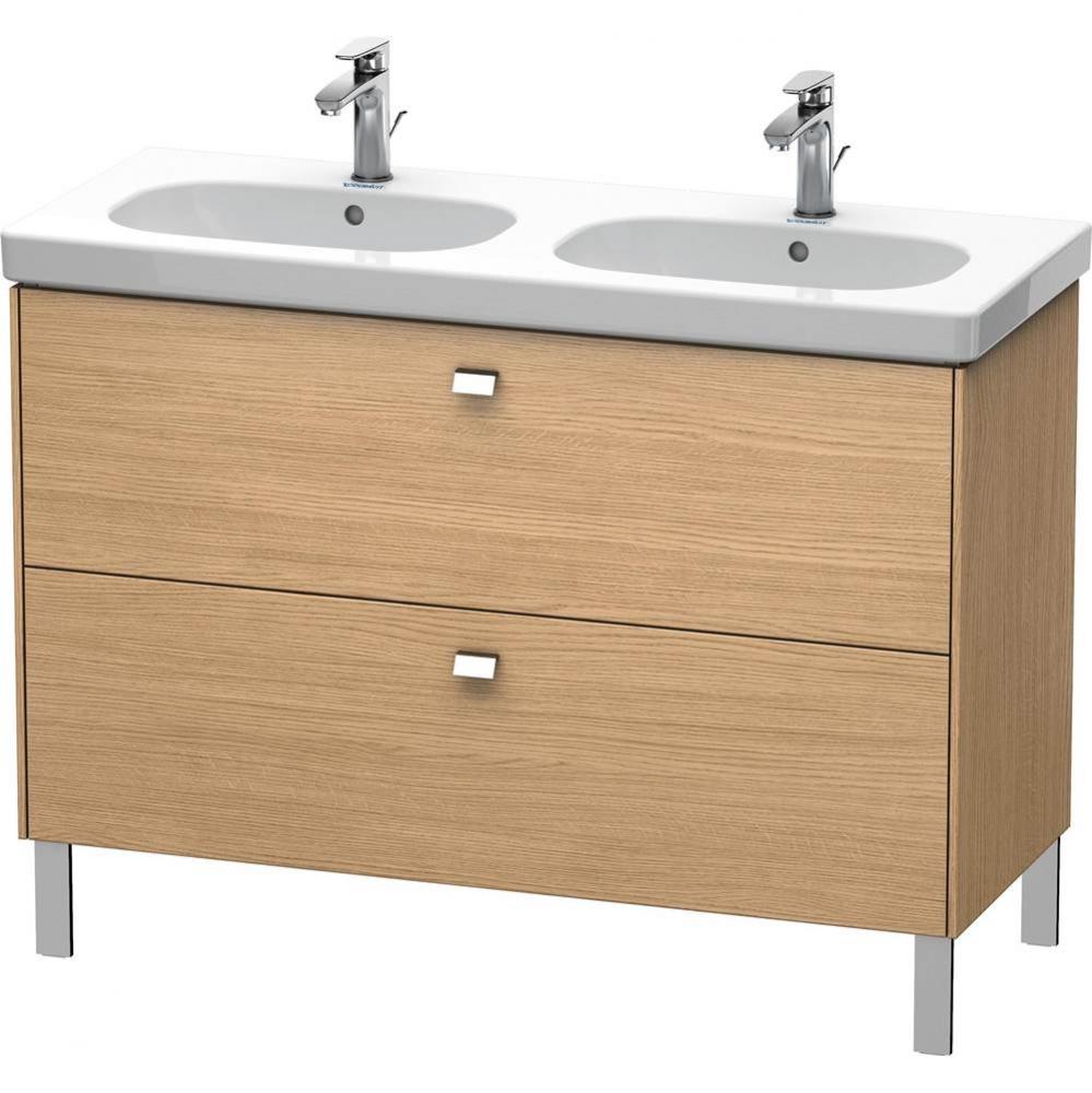 Duravit Brioso Two Drawer Floorstanding Vanity Unit European Oak