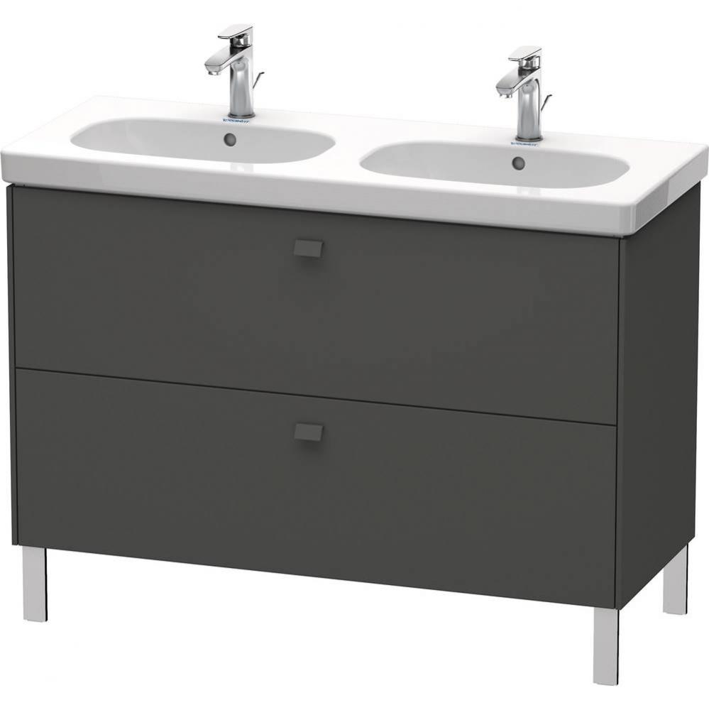 Duravit Brioso Two Drawer Floorstanding Vanity Unit Graphite