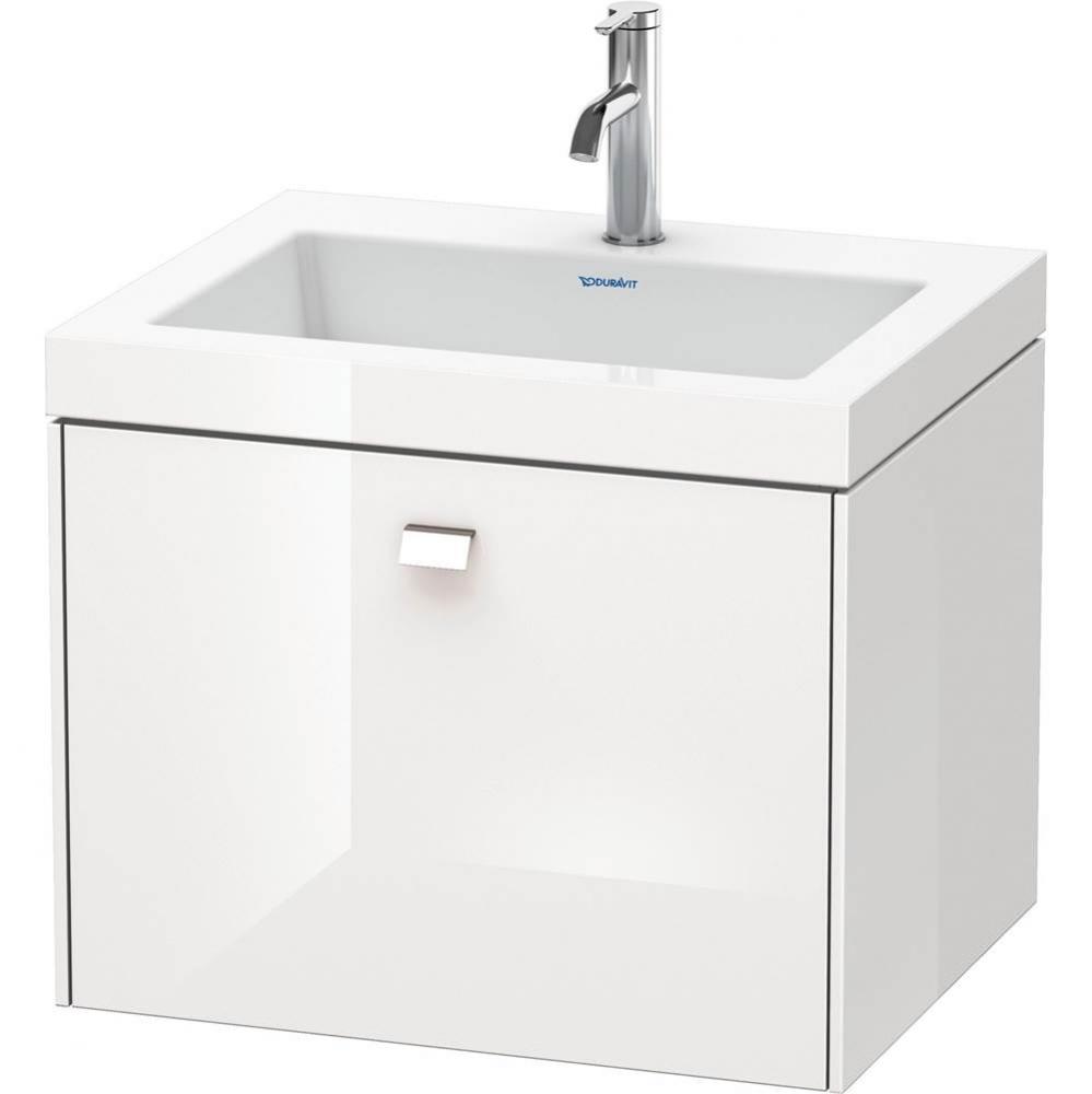 Brioso One Drawer C-Bonded Wall-Mount Vanity Kit White