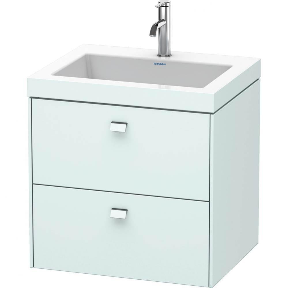 Duravit Brioso C-Bonded Wall-Mounted Vanity  Light Blue Matte