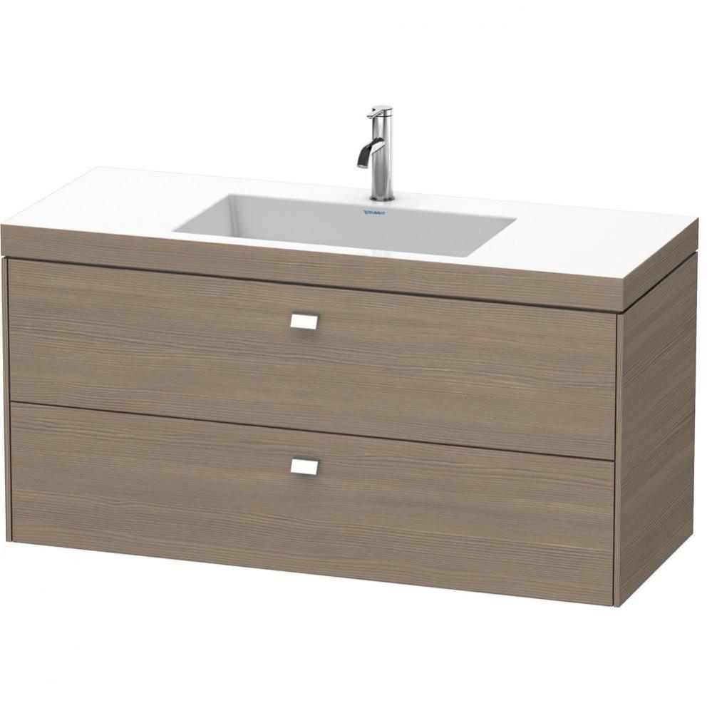 Brioso Two Drawer C-Bonded Wall-Mount Vanity Kit Oak Terra