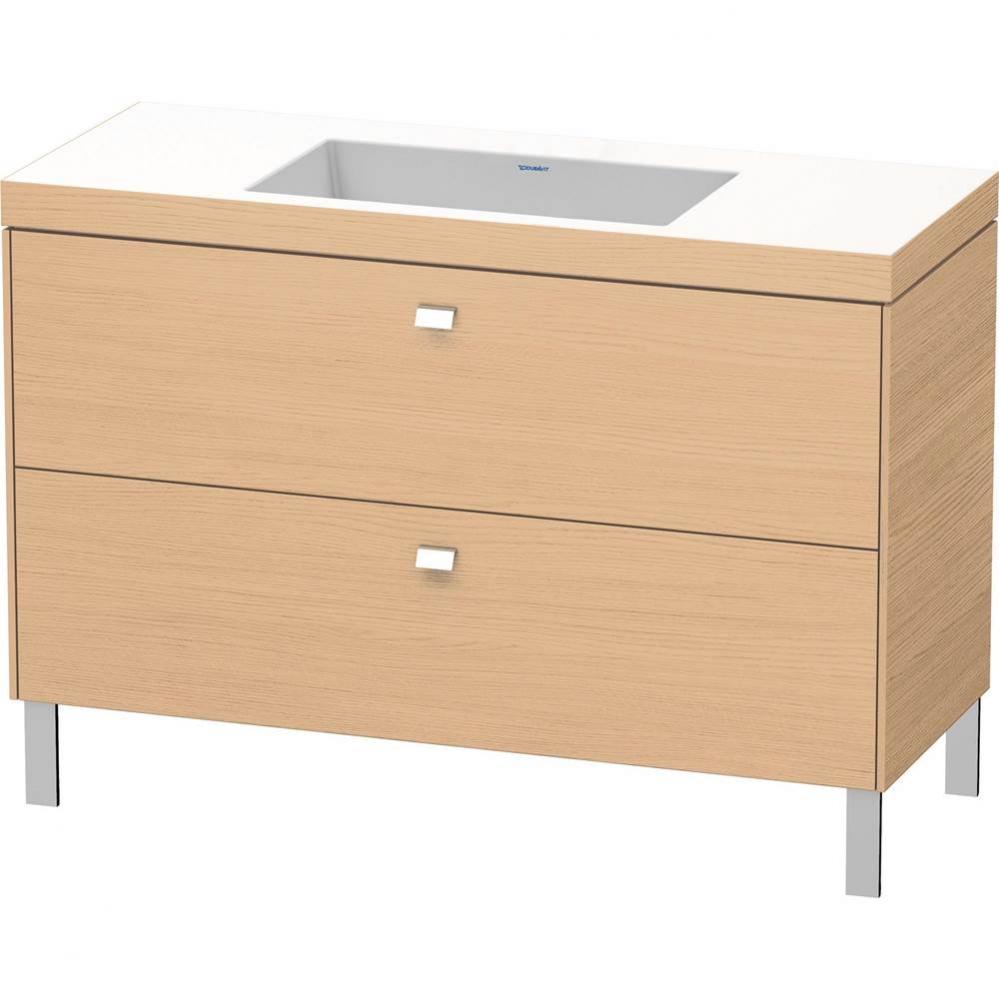 Brioso Two Drawer C-Bonded Floorstanding Vanity Kit Natural Oak