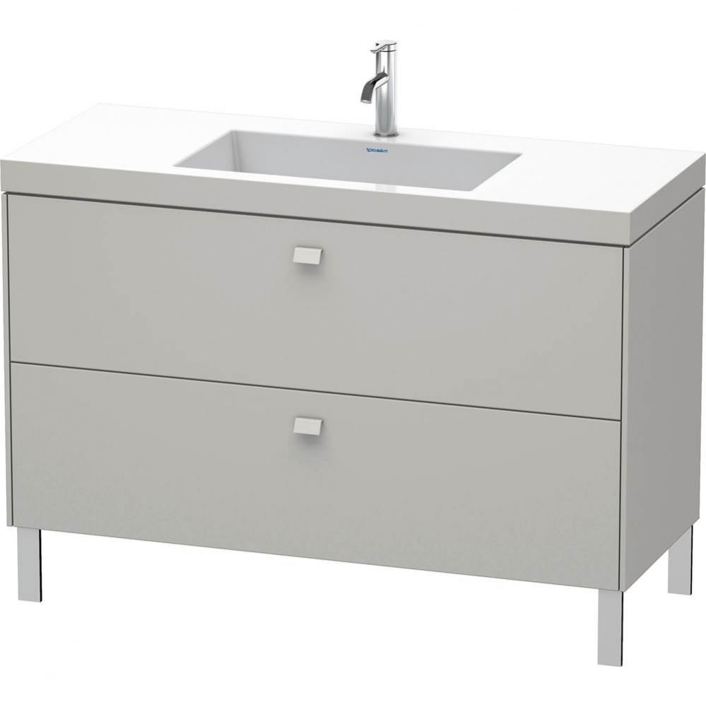 Brioso Two Drawer C-Bonded Floorstanding Vanity Kit Concrete Gray