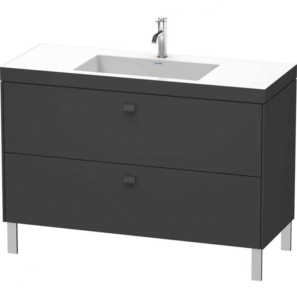 Brioso Two Drawer C-Bonded Floorstanding Vanity Kit Graphite