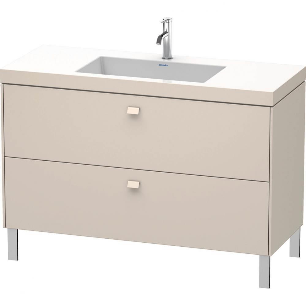 Brioso Two Drawer C-Bonded Floorstanding Vanity Kit Taupe