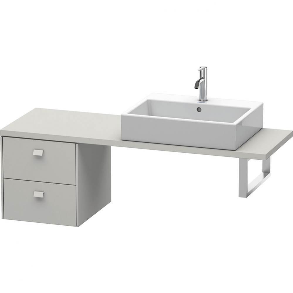 Duravit Brioso Low Cabinet for Console  Concrete Gray Matte
