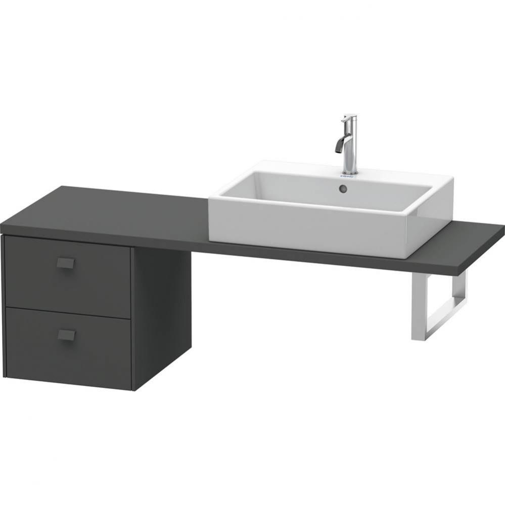 Duravit Brioso Low Cabinet for Console  Graphite Matte
