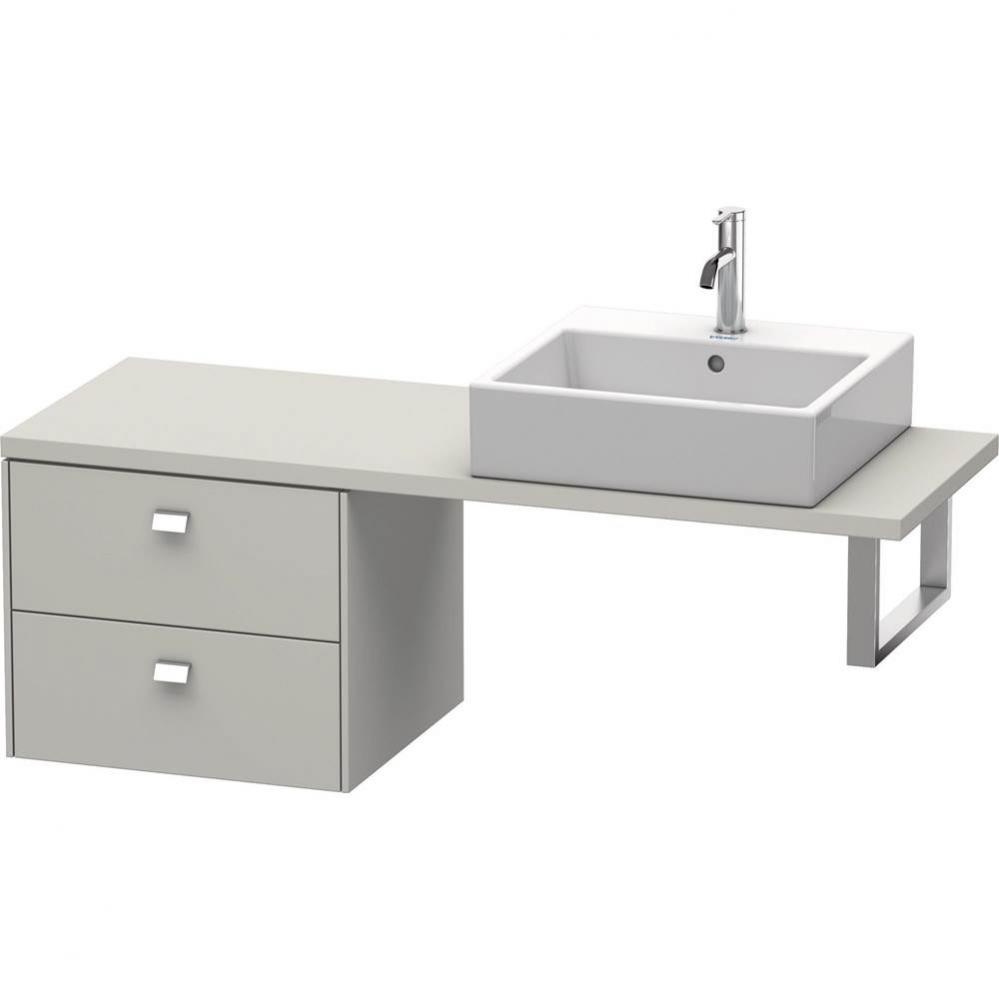 Duravit Brioso Low Cabinet for Console  Concrete Gray Matte