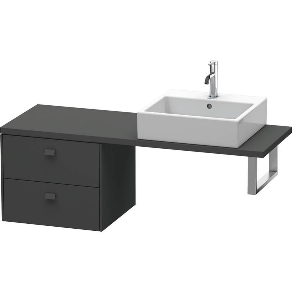Duravit Brioso Low Cabinet for Console  Graphite Matte