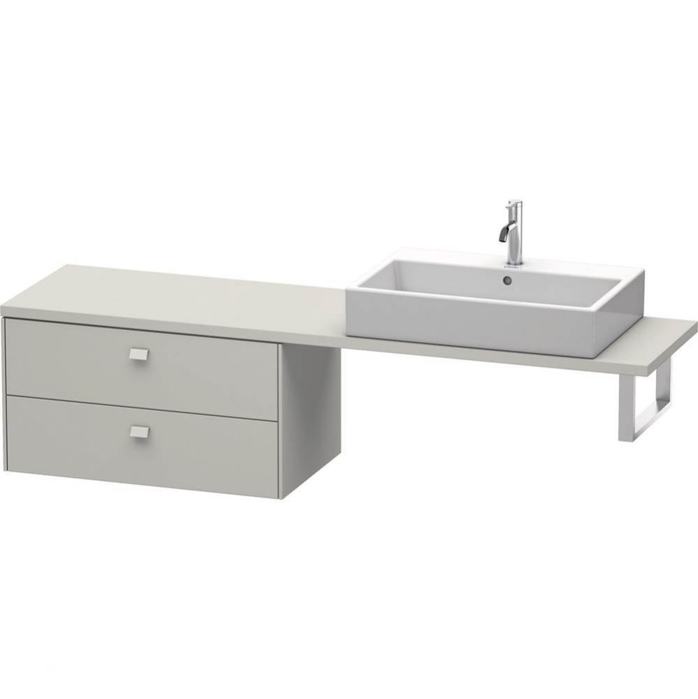 Duravit Brioso Low Cabinet for Console  Concrete Gray Matte