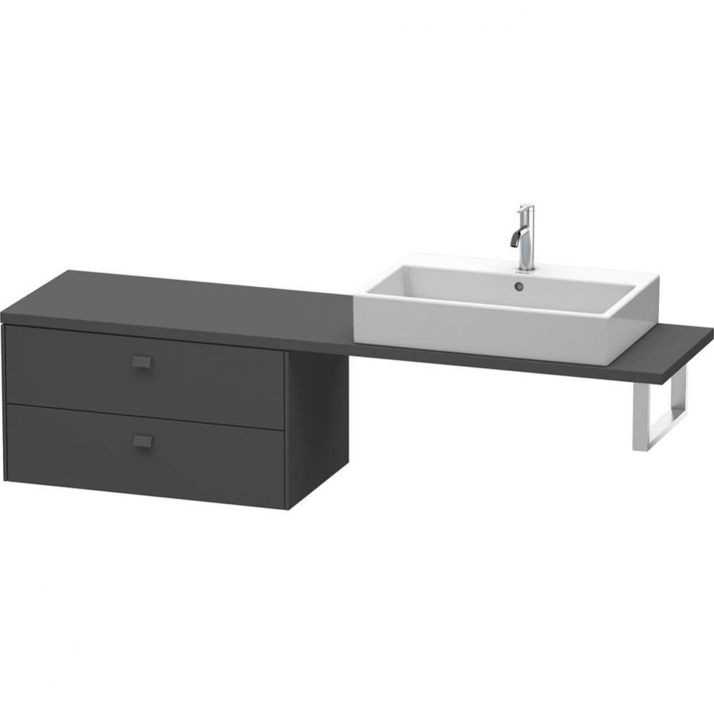 Duravit Brioso Low Cabinet for Console  Graphite Matte