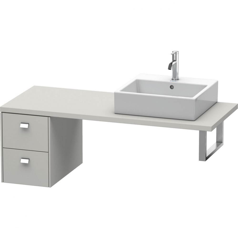Duravit Brioso Low Cabinet for Console  Concrete Gray Matte