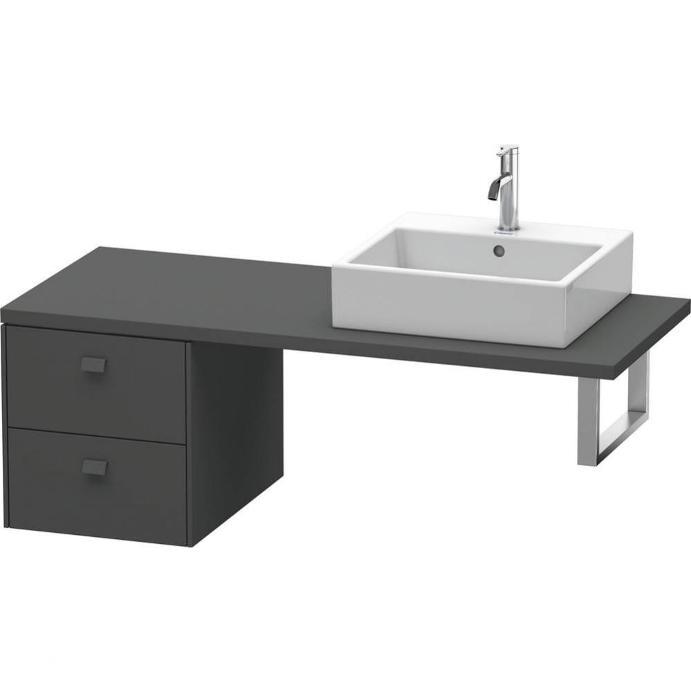 Duravit Brioso Low Cabinet for Console  Graphite Matte