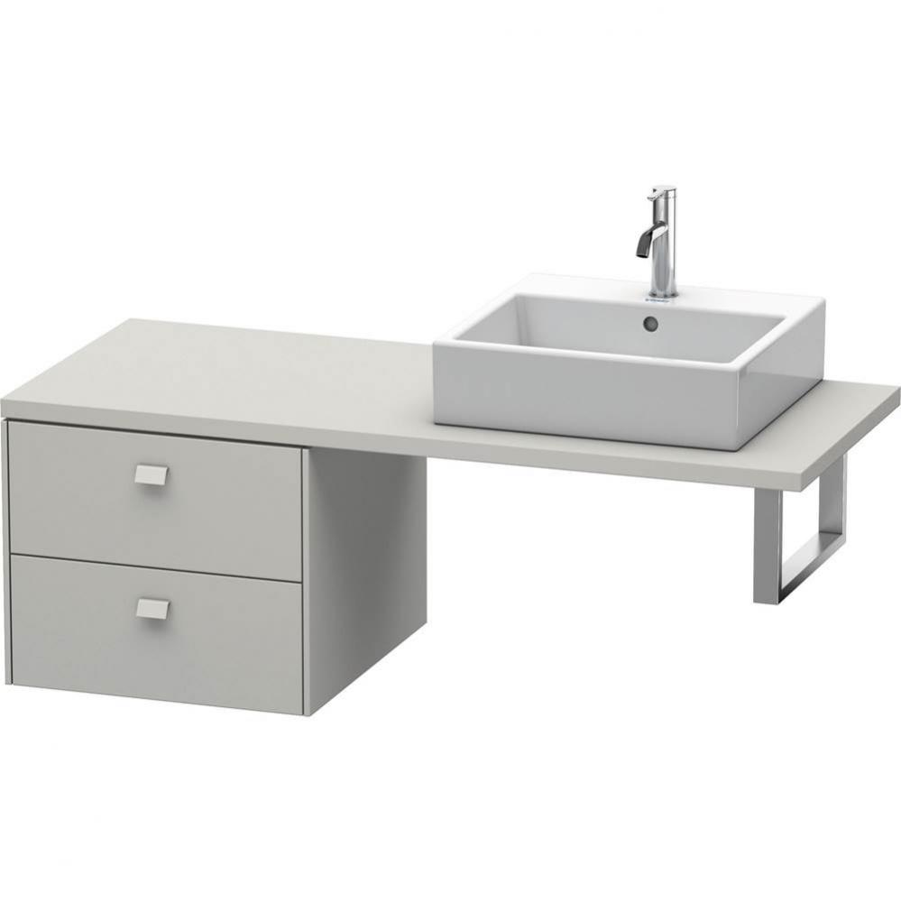 Duravit Brioso Low Cabinet for Console  Concrete Gray Matte