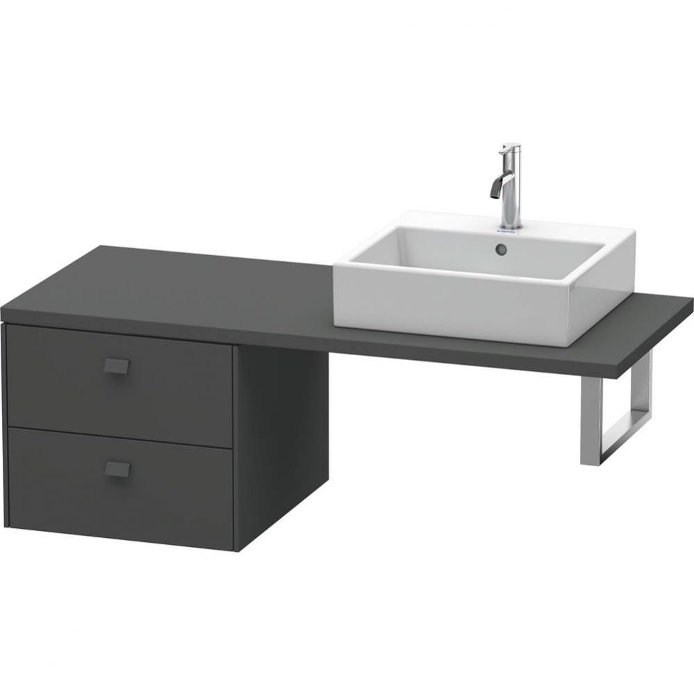 Duravit Brioso Low Cabinet for Console  Graphite Matte