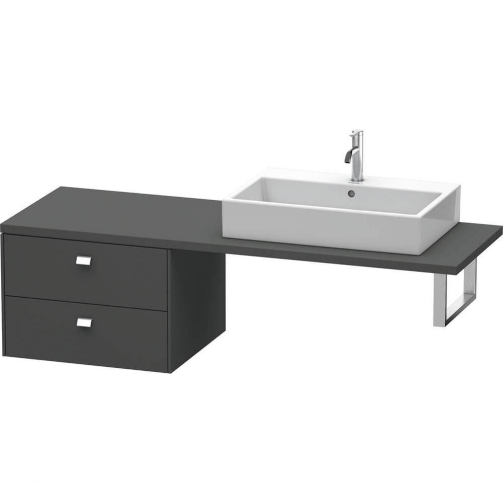 Duravit Brioso Low Cabinet for Console  Graphite Matte