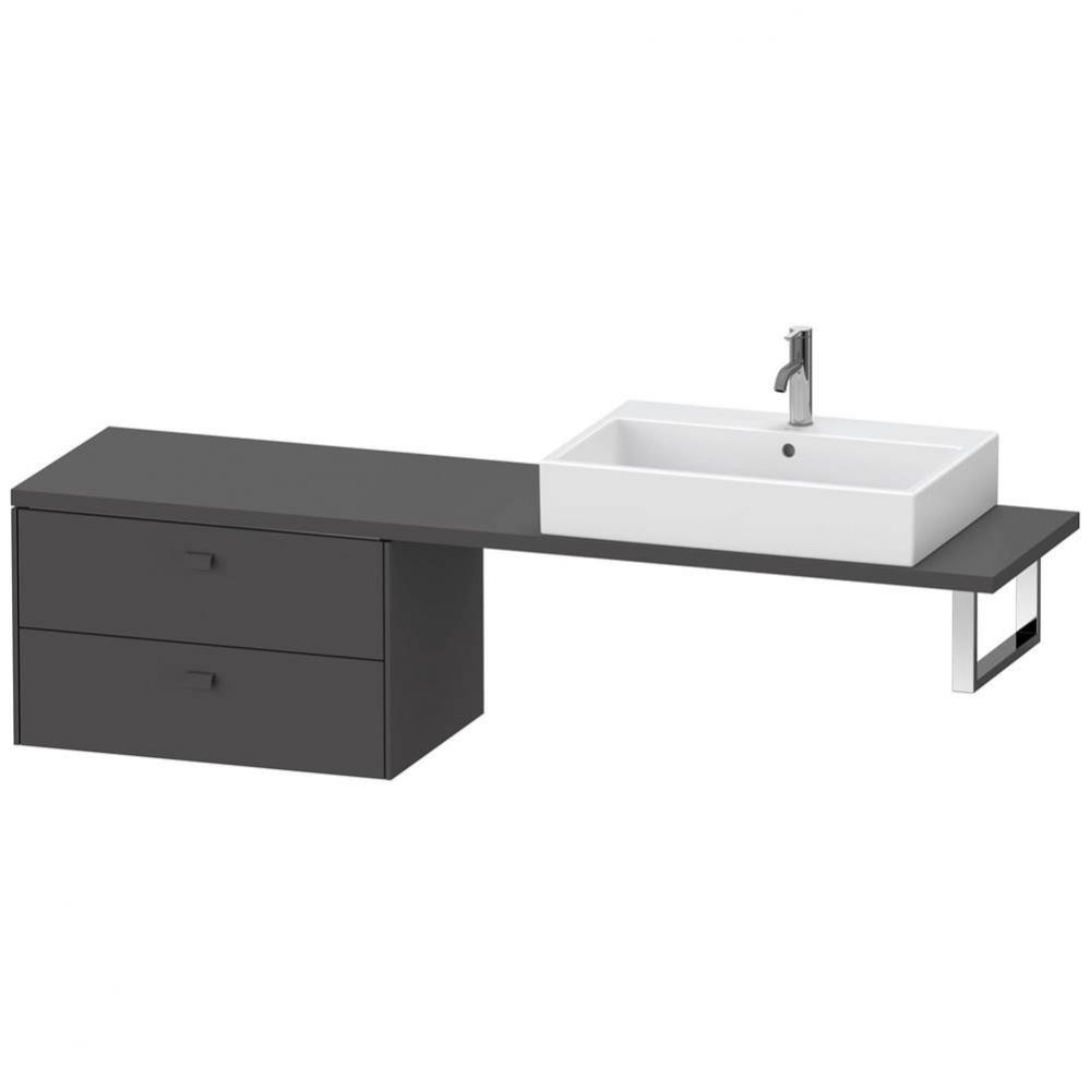 Duravit Brioso Low Cabinet for Console  Graphite Matte