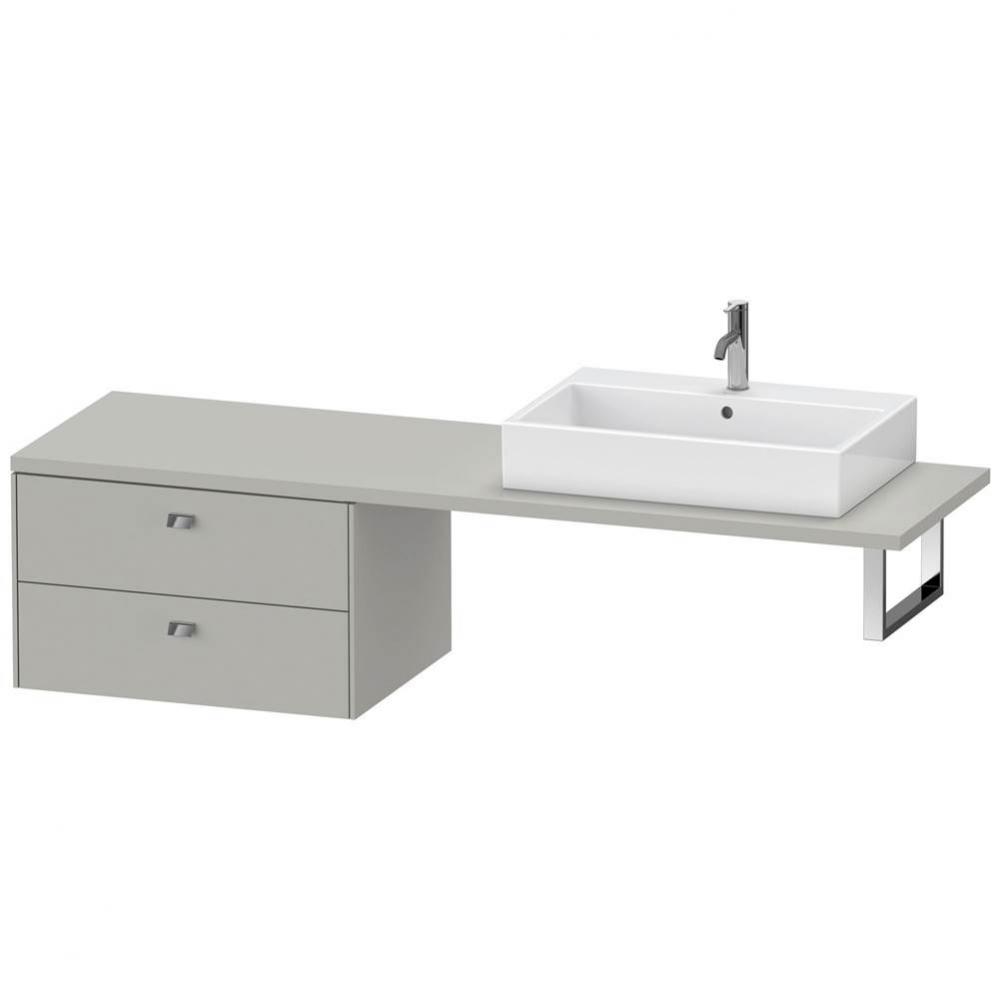 Duravit Brioso Low Cabinet for Console  Concrete Gray Matte