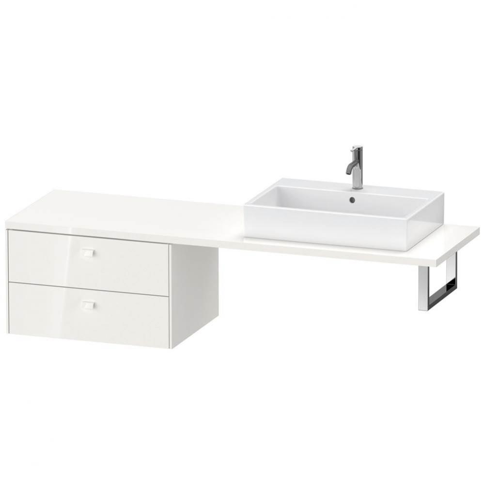 Duravit Brioso Low Cabinet for Console  White High Gloss