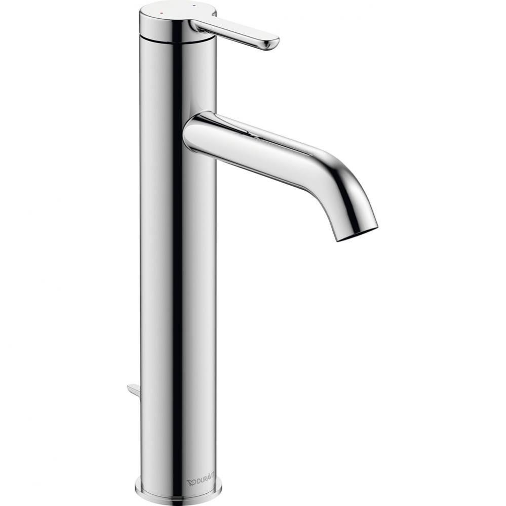 Duravit C.1 10 3/8'' Single Hole Vessel Sink Faucet in Chrome, Drain Included