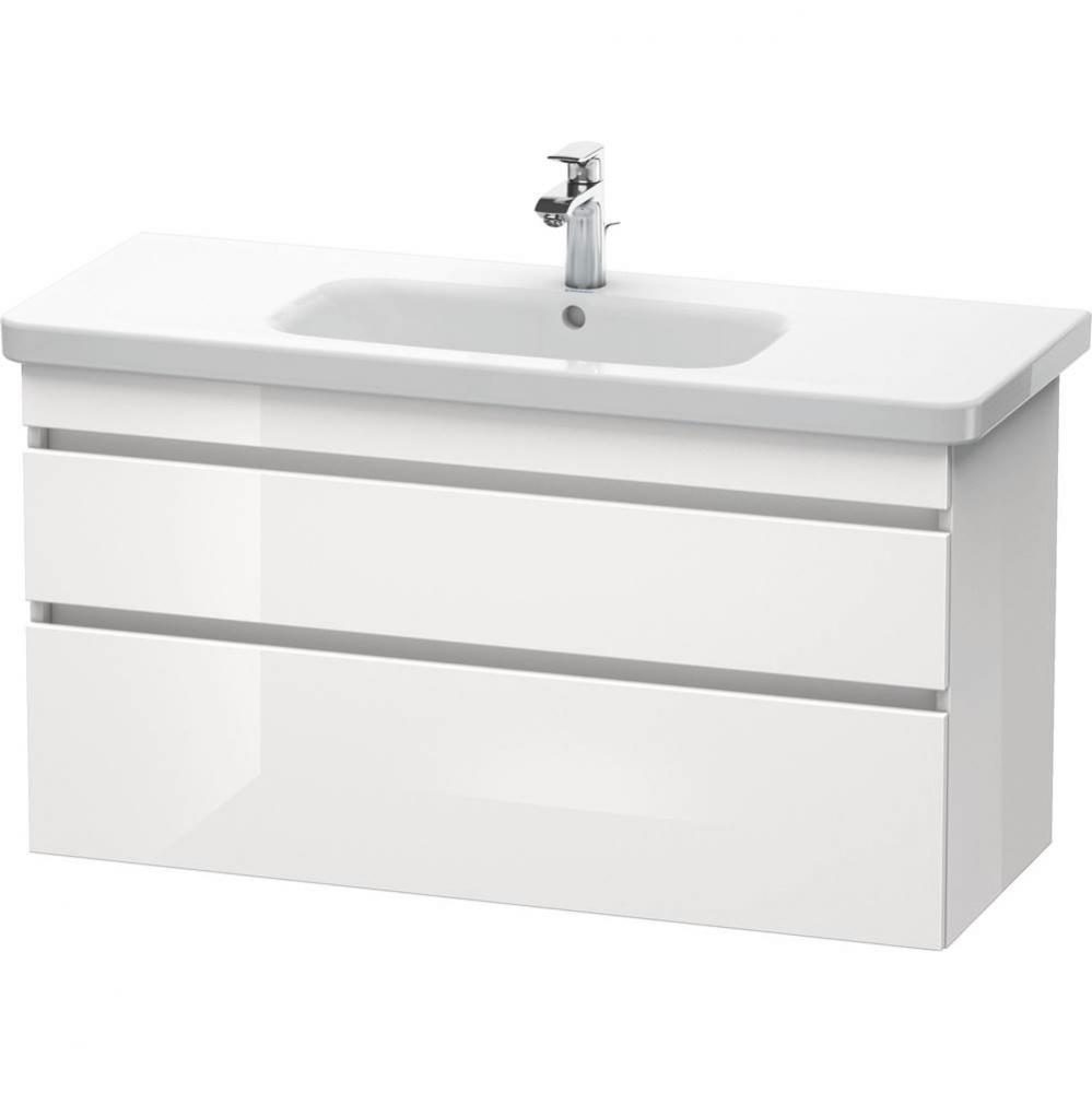 Duravit DuraStyle Two Drawer Wall-Mount Vanity Unit Concrete Gray|White
